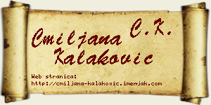 Cmiljana Kalaković vizit kartica